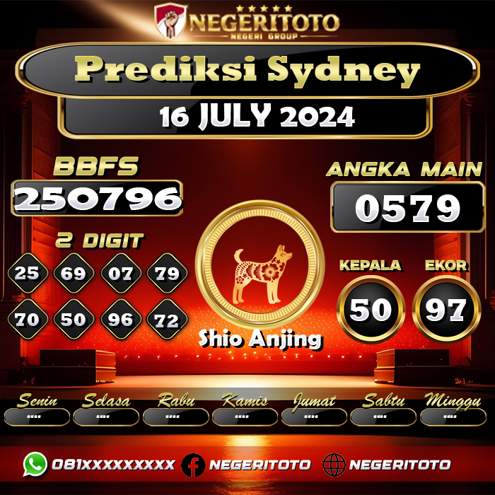 Negeritoto Prediksi Sydney Tgl 16 July 2024