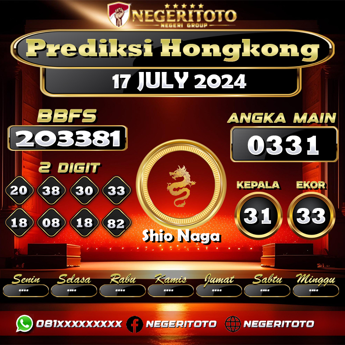 Negeritoto Prediksi Hongkong Tgl 17 July 2024