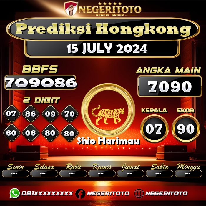 Negeritoto Prediksi Hongkong Tgl 15 July 2024